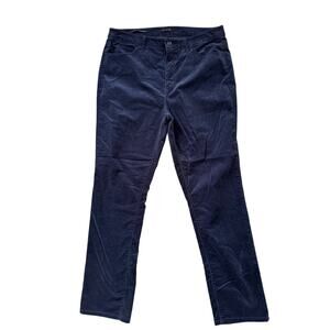 TALBOTS Navy Blue Velveteen Straight Leg Pants, size 14